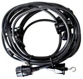 Lampy ogrodowe - Eko-Light Profesjonalna girlanda IP44 czarna długa 17m 15xE27 z hakiem końcowym EKO1618 EKO1618 - miniaturka - grafika 1