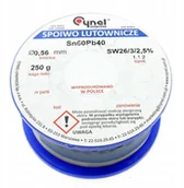 Akcesoria do lutowania - Cyna 056/250 Cyna fi0.56 Sn60Pb40 z topnikiem SW26 - miniaturka - grafika 1