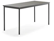 Meble do szkół i przedszkoli - AJ Produkty Stół SONITUS, 1800x800x900 mm, ciemno szare linoleum, antracyt - miniaturka - grafika 1