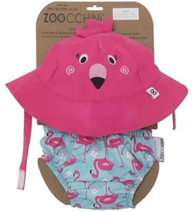 Zoocchini, Zestaw kąpielowy, Pieluszka+czapka, Flaming, rozmiar S - Pieluchy - miniaturka - grafika 2