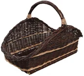 Akcesoria kominkowe - Parkanex KOSZ NA DREWNO WIKLINOWY PROSTY CIEMNY Z JASNYMI WSTAWKAMI PX_KOSZ_WPZ.JW_7,5 - miniaturka - grafika 1