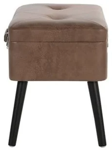 Beliani Stołek ze schowkiem ekoskóra brązowy MALLARD - Pojemniki na zabawki - miniaturka - grafika 7