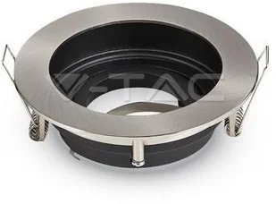 v-tac Oprawa Oczko V-TAC Aluminiowa GU10 Okrągła Satyna/Czarna VT-781 - Oprawy, klosze i abażury - miniaturka - grafika 3