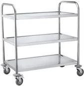 Wózki magazynowe - intra.se Swedmach Gastronomiczny Wózek Transportowy Ze Stali Nierdzewnej, 3 Półki - miniaturka - grafika 1