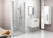 Ścianki i drzwi prysznicowe - Ravak Chrome CSD1-80 drzwi prysznicowe jednoczęściowe białe + Transparent 0QV40100Z1 0QV40100Z1 - miniaturka - grafika 1