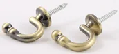 Karnisze - Dekoria Haczyki do podwiązek 2szt złoty antyk komplet 2 sztuki 836-867 - miniaturka - grafika 1