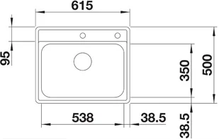 Blanco LEMIS 6-IF stal szczotkowana, korek auto. (525109) - Zlewozmywaki - miniaturka - grafika 3