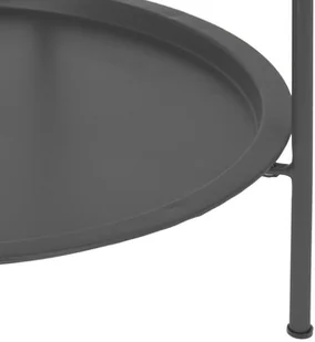 Ambiance Stolik kawowy METALOWY szary modern LOFT okrągły 2-poziomowy stolik nocny 340135 - Ławy i stoliki kawowe - miniaturka - grafika 4