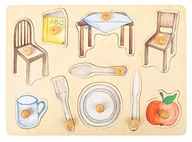 Puzzle - Small Foot 11502 puzzle do sadzenia przedmioty codziennego użytku z drewna z różnymi szczegółowymi motywami, od 12 miesięcy, zabawki, wielokolorowe 11502 - miniaturka - grafika 1