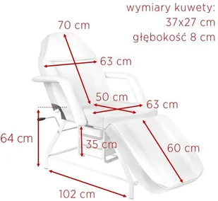 ACTIVESHOP Fotel Kosmetyczny 557A z Kuwetami Biały 10003_122423 - Fotele kosmetyczne - miniaturka - grafika 6