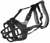 Kagańce dla psów - Trixie muzzle Flex kaganiec, silikon S Czarny T17611 - miniaturka - grafika 1