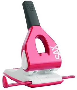 Sax Dziurkacz SAXDesign 618 paperbox, dziurkuje do 65 kartek, czerwony ISAXD618-04 - Dziurkacze - miniaturka - grafika 2