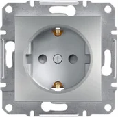 Gniazdka elektryczne - Schneider Asfora gniazdo Schuko podtynkowe pojedyncze z przesłonami aluminium EPH2900261 - miniaturka - grafika 1