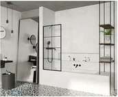 Parawany nawannowe - Radaway Modo PNJ 60 parawan nawannowy jednoczęściowy 600x1500 czarny factory 10006060-54-55 - miniaturka - grafika 1