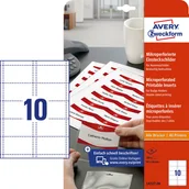 Papier do drukarek - Avery Zweckform WKŁADY DO IDENTYFIKATORÓW Z MIKROPERFORACJĄ ZWECKFORM 54 X 90 MM BIAŁY xpk1480246 - miniaturka - grafika 1