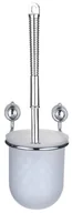 Akcesoria do wc - axentia Komplet  WC Atlantik w kolorze srebrnym, szczotka do WC z uchwytem ściennym, chromowane WC klosz uchwytu szczotki z powłoka wykonana z gefrostetem tworzywo sztuczne 280035 - miniaturka - grafika 1