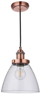 Endon Loftowa LAMPA wisząca HANSEN 76332 Endon szklana OPRAWA skandynawski ZWIS kopuła miedź przezroczysty 76332 - Lampy sufitowe - miniaturka - grafika 4