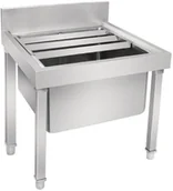 Inne urządzenia gastronomiczne - Vogue Zlew do płukania mopa ze stali nierdzewnej 500x500x(H)550mm GL281 - miniaturka - grafika 1