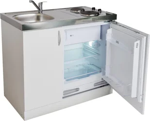 Pyramis Minikuchnia 5w1 MK 100x60 pełna zabudowa komora zlewu LEWA lodówka płyta zlew szafka - Zestawy zintegrowane AGD - miniaturka - grafika 3