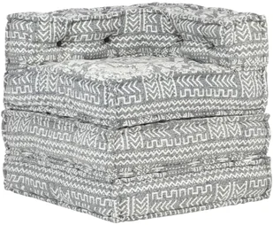 vidaXL Puf modułowy, jasnoszary, tkanina vidaXL - Pufy i podnóżki - miniaturka - grafika 8