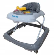 Jeździki dla dzieci - Chosdzik kółka silikon biało-szary - miniaturka - grafika 1