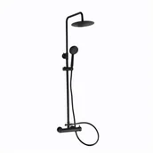 Zestawy prysznicowe - Liveno Kolumna prysznicowa z baterią VIVO BLACK - miniaturka - grafika 1