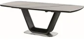 Stoły - Signal Stół ARMANI CERAMIC 90x160-220 cm Biały marmur + czarny mat ARMANIBC16 - miniaturka - grafika 1