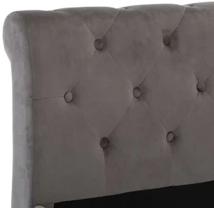 vidaXL Lumarko Rama łóżka, szara, tapicerowana aksamitem, 90 x 200 cm 288557 - Łóżka - miniaturka - grafika 6