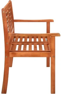 vidaXL 2-os. ławka ogrodowa z poduszką, 120 cm, lity eukaliptus 3060983 - Ławki ogrodowe - miniaturka - grafika 4