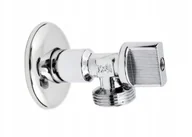 Zawory i kraniki - Zawór Kątowy Kulowy Bez Filtra Z Rozetą 1/2 x 1/2 - miniaturka - grafika 1