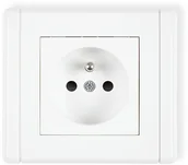 Wyłączniki światła i elektryczne - Karlik Flexi biały gniazdo pojedyncze z uziemieniem FGP-1z FGP-1z - miniaturka - grafika 1