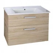Szafki łazienkowe - Aqualine VEGA szafka umywalkowa 82x67,6x43,8 cm, 2 szuflady, dąb platin VG883 - miniaturka - grafika 1