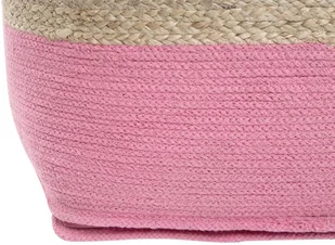 Beliani Puf różowy 44 x 44 cm KIRAMA - Pufy i podnóżki - miniaturka - grafika 2