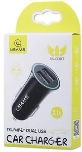 Usams Car Charger 2x USB 2.1A Trumpet czarny (21CHGC01) - Ładowarki samochodowe - miniaturka - grafika 7