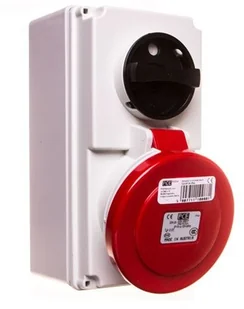 PCE Gniazdo stałe z wyłącznikiem 0-1 małe 32A 5P 400V IP44 /blokada mechaniczna/ 6125-6 6125-6 - Gniazdka elektryczne - miniaturka - grafika 2