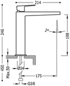 Baterie umywalkowe - Tres Project Colors Bateria umywalkowa wysoka złota 21120301OR - miniaturka - grafika 1