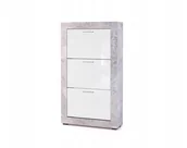 Szafki na buty - Szafka na buty 72x126x22 WARSAW atelier/biały połysk WARSAW SZF 126 - miniaturka - grafika 1