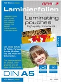 Folie do laminatora - Genie 10262 foliami do laminowania (przezroczysty, 80 mikronów dla formatów do DIN A5, nadaje się do wszystkich urządzeń heisslami Nier) 100 10262 - miniaturka - grafika 1