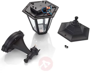 Lampenwelt Zewnętrzna latarnia ścienna LED Iavo z czujnikiem - Lampy ogrodowe - miniaturka - grafika 4