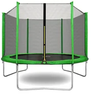 Trampoliny - aGa SPORT TOP Trampolina 180 cm Jasnozielona + siatka ochronna - miniaturka - grafika 1