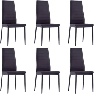 vidaXL 7-częściowy zestaw mebli do jadalni, brązowy - Stoły z krzesłami - miniaturka - grafika 6