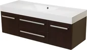 Szafki łazienkowe - Gante Szafka z umywalką 140/50/C2 seria Fokus Wenge Mat - miniaturka - grafika 1