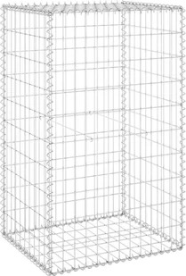 vidaxl Ściana gabionowa z pokrywami, galwanizowana stal, 60x50x100 cm 147812 - Ogrodzenia - miniaturka - grafika 2