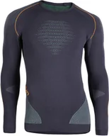 Koszulki sportowe męskie - Orange UYN Evolutyon UW Koszulka z długim rękawem Mężczyźni, charcoal/green shiny L/XL 2020 Koszulki bazowe do biegania U100006-G972-L/XL - miniaturka - grafika 1