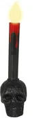 Halloween - Guirca Świeczka LED z czachą - 22 cm - 1 szt. GU26255 - miniaturka - grafika 1