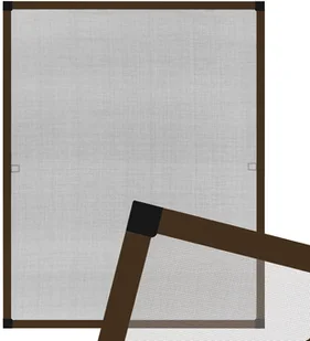 tectake Moskitiera okienna ramkowa - brązowy, 100 x 120 cm 401209 - Moskitiery - miniaturka - grafika 3