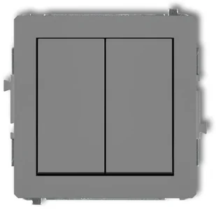 Karlik Łącznik świecznikowy DECO Szary 27DWP-2 - Wyłączniki światła i elektryczne - miniaturka - grafika 2