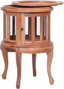 vidaXL Witryna, naturalna, 50 x 50 x 76 cm, lite drewno mahoniowe - Witryny - miniaturka - grafika 3