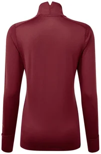 RONHILL RONHILL Bluza biegowa damska TECH PRISM 1/2 ZIP TEE bordowa - Bluzy sportowe damskie - miniaturka - grafika 2
