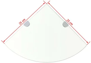 vidaXL vidaXL Półka narożna z chromowanymi wspornikami, szkło, 25x25 cm - Półki do salonu - miniaturka - grafika 6